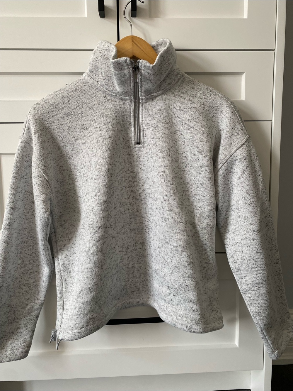 Thread & Supply Light Heather Gray Half-Zip Pullover